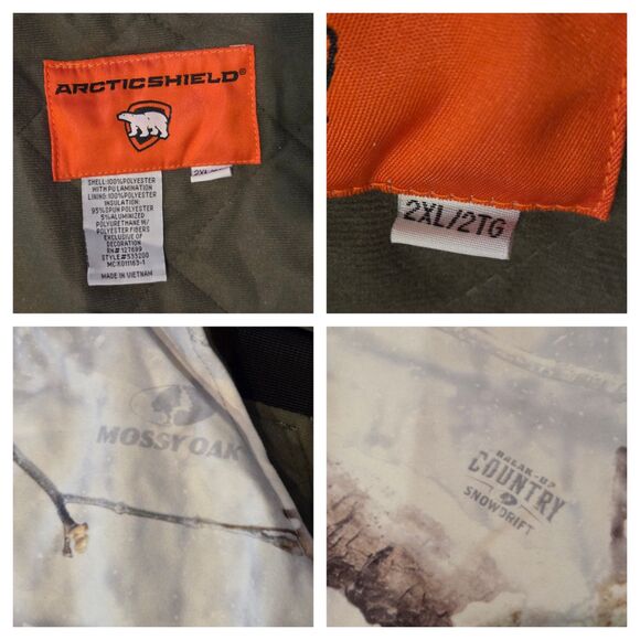 ArcticShield Classic Elite Bib Men’s 2XL Mossy Oak Snowdrift Hunting XXL NWT - Picture 7 of 8